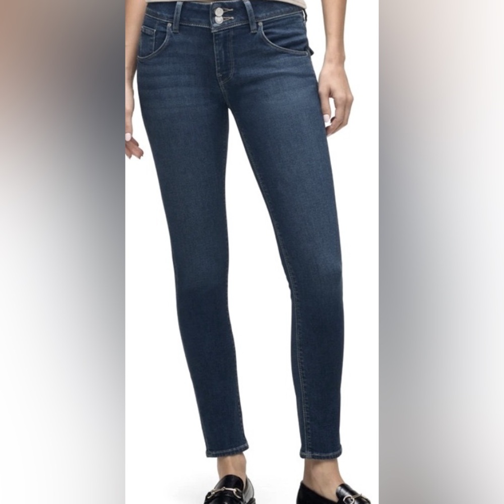 Hudson Colin Mid Rise Flap Skinny Jeans | Sutra Wash | Size 26